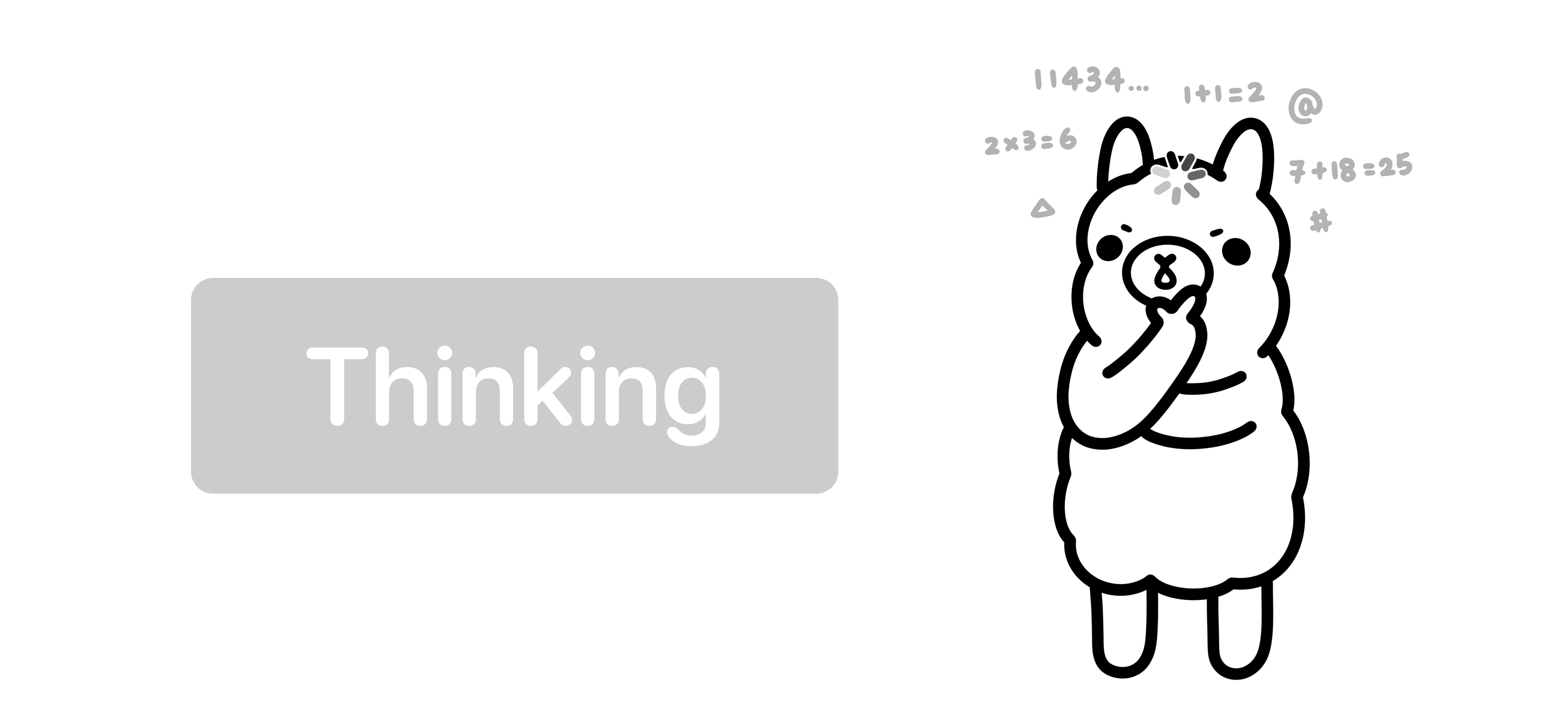 illustration of Ollama thinking